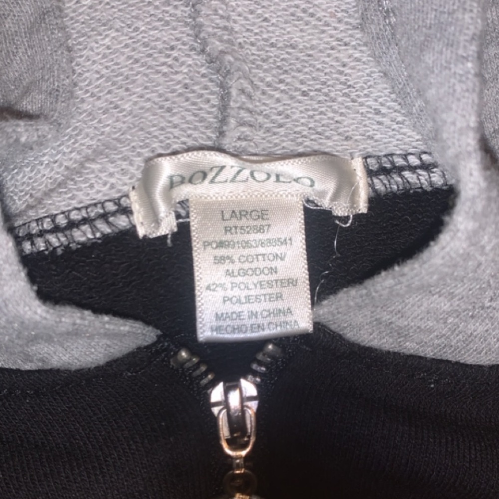 Gray and black sweater